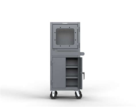 stainless steel mobile computer cabinet|Extreme Duty 12 GA Mobile Computer Cabinet with 2 .